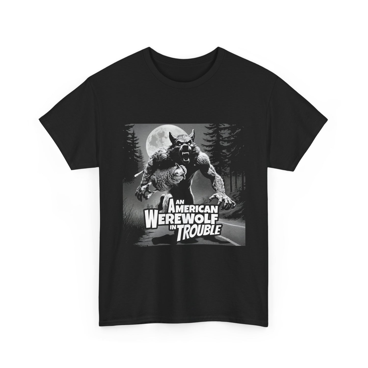 An American Werewolf in Trouble Cotton T-Shirt