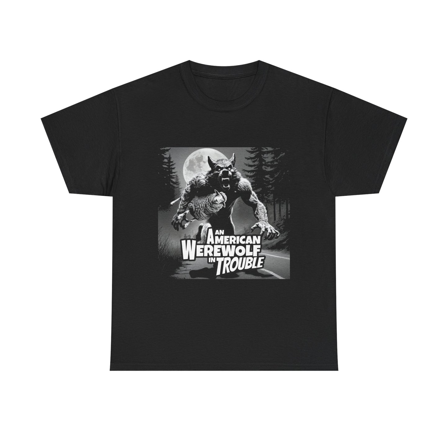 An American Werewolf in Trouble Cotton T-Shirt